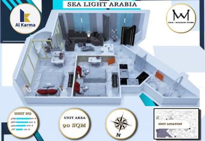 Studios und Wohnungen im Sea Light Arabia Komplex. 1 Jahr Zahlungsplan. Sofortige Lieferung mit 60 % Anzahlung
