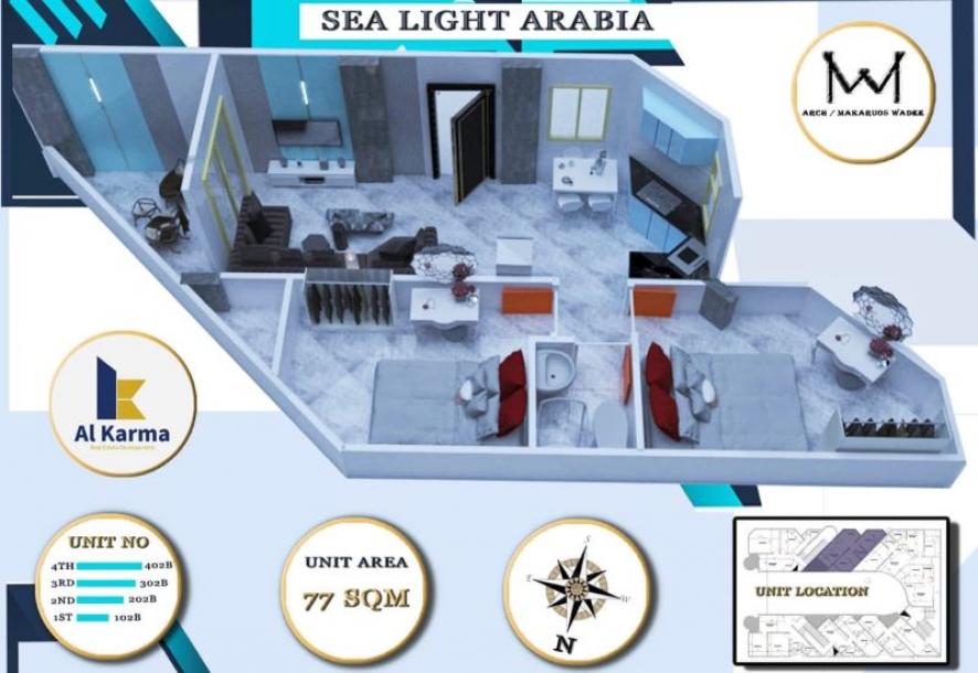 Studios und Wohnungen im Sea Light Arabia Komplex. 1 Jahr Zahlungsplan. Sofortige Lieferung mit 60 % Anzahlung-13