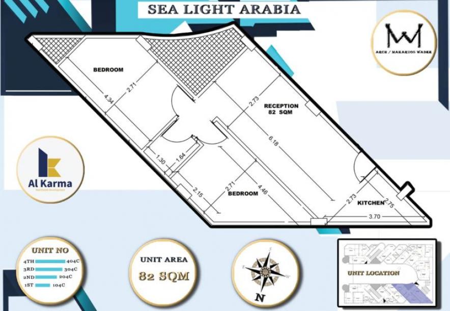 Studios und Wohnungen im Sea Light Arabia Komplex. 1 Jahr Zahlungsplan. Sofortige Lieferung mit 60 % Anzahlung-21
