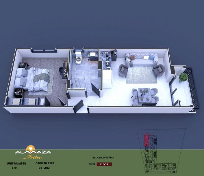 Ganz neu! Almaza Suites - neuer Wohnkomplex. Nur 36 Studios sowie 1- und 2-Zimmer-Wohnungen verfügbar! Liefertermin: Dezember 2025!-1