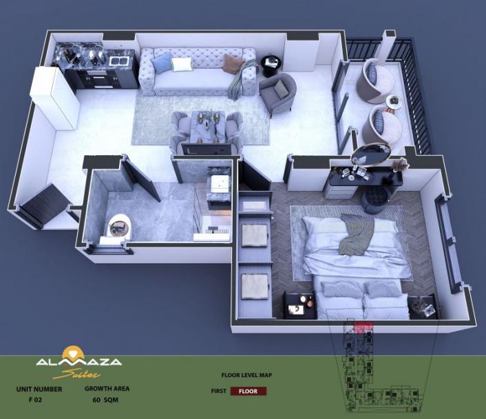 Ganz neu! Almaza Suites - neuer Wohnkomplex. Nur 36 Studios sowie 1- und 2-Zimmer-Wohnungen verfügbar! Liefertermin: Dezember 2025!-3