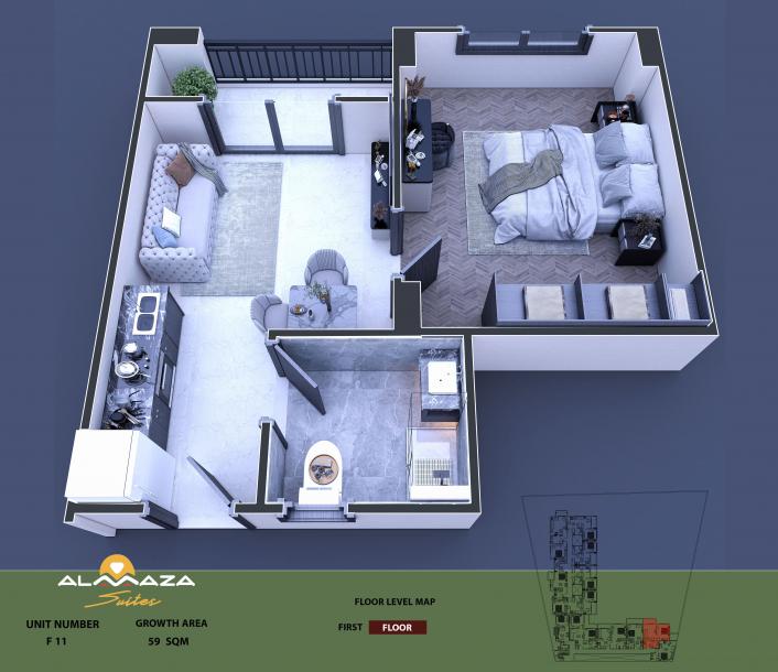 Ganz neu! Almaza Suites - neuer Wohnkomplex. Nur 36 Studios sowie 1- und 2-Zimmer-Wohnungen verfügbar! Liefertermin: Dezember 2025!-13