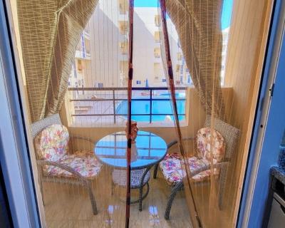 Möbliertes Studio mit Poolblick im Tiba Resort