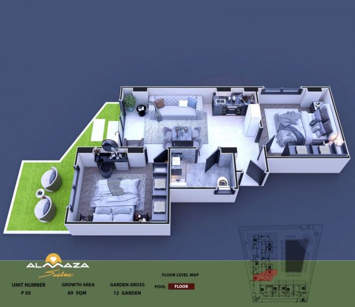 Ganz neu! Almaza Suites - neuer Wohnkomplex. Nur 36 Studios sowie 1- und 2-Zimmer-Wohnungen verfügbar! Liefertermin: Dezember 2025!-8